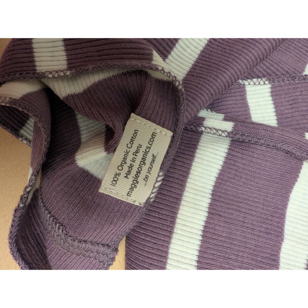Maggie's Organics‎ Striped Infinity Scarf Ribbed Organic Cotton Sustainable - Picture 3 of 3